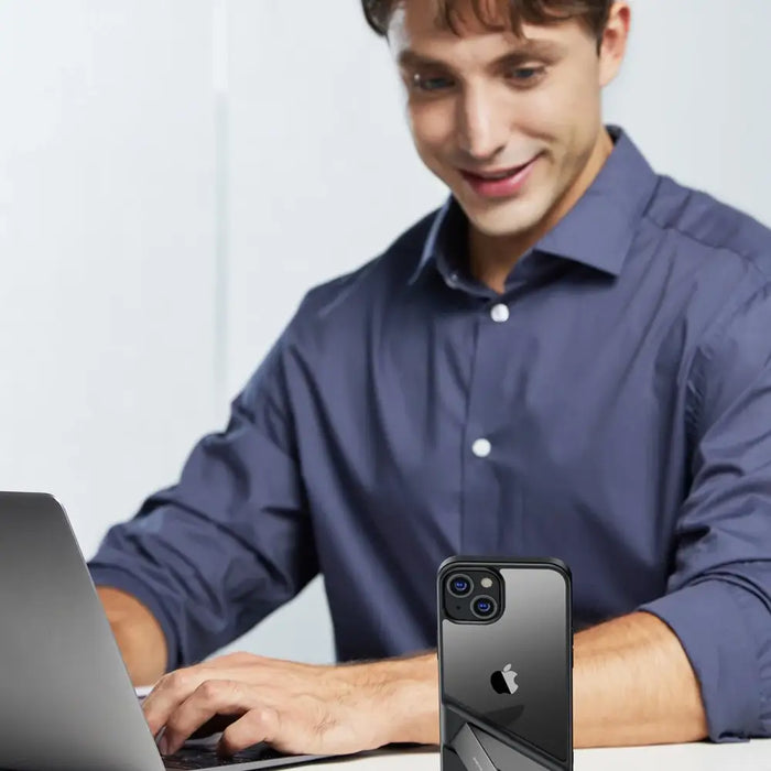 Ugreen LP633 Kickstand Protective Case Hard Cover with Gel Frame and Built-in Stand for iPhone 14 (90924) - Cell phone