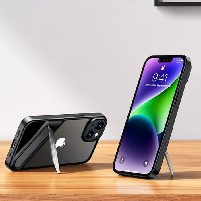 Ugreen LP633 Kickstand Protective Case Hard Cover with Gel Frame and Built-in Stand for iPhone 14 (90924) - Cell phone