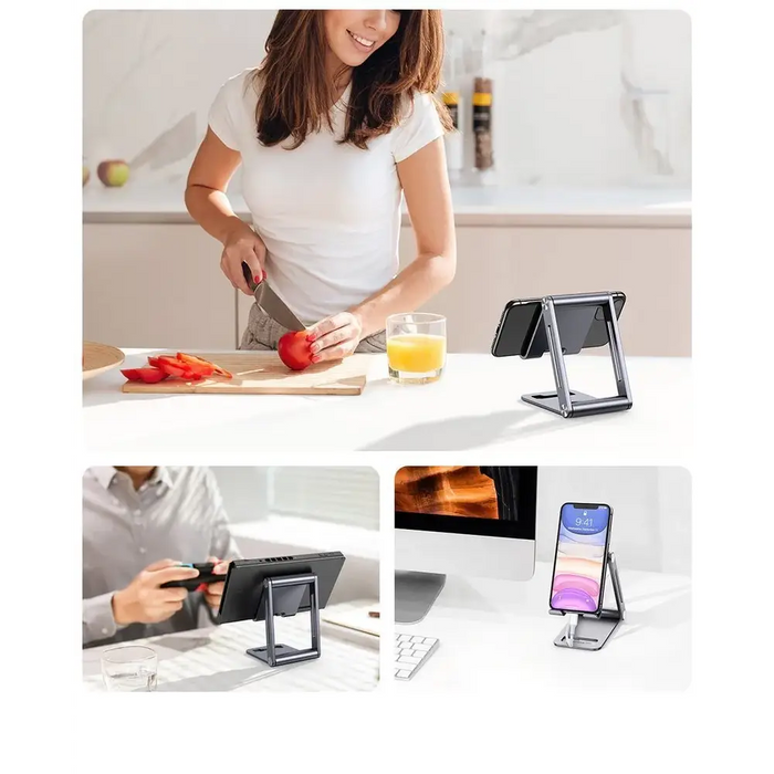 Ugreen metal aluminum folding phone holder tablet gray (LP263 80708) - Cell phone holders<<<HurtelXML&&&Notebooks