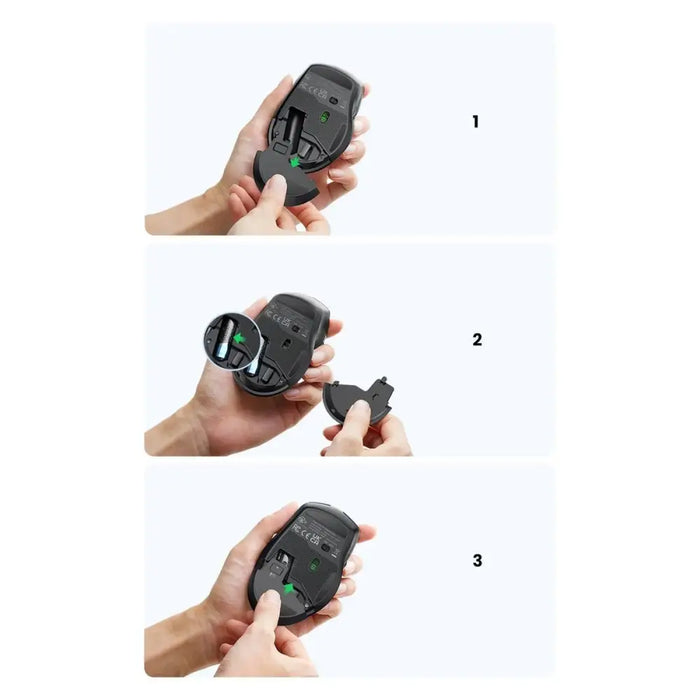 Ugreen MU006 wireless optical mouse USB 2.4GHz / Bluetooth 5.0 4000 DPI - black - Other office accessories<<<HurtelXML