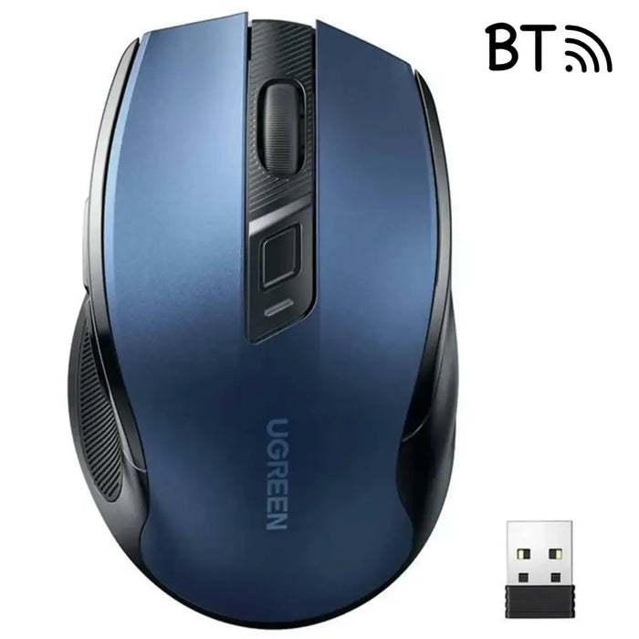 Ugreen MU006 Wireless Optical Mouse USB 2.4GHz / Bluetooth 5.0 4000 DPI - Blue - Other office accessories<<<HurtelXML