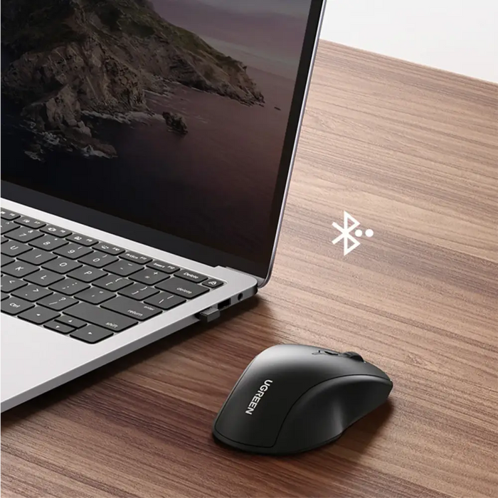 Ugreen MU101 ergonomic wireless mouse Bluetooth 2.4 GHz - blue - Other office accessories<<<HurtelXML