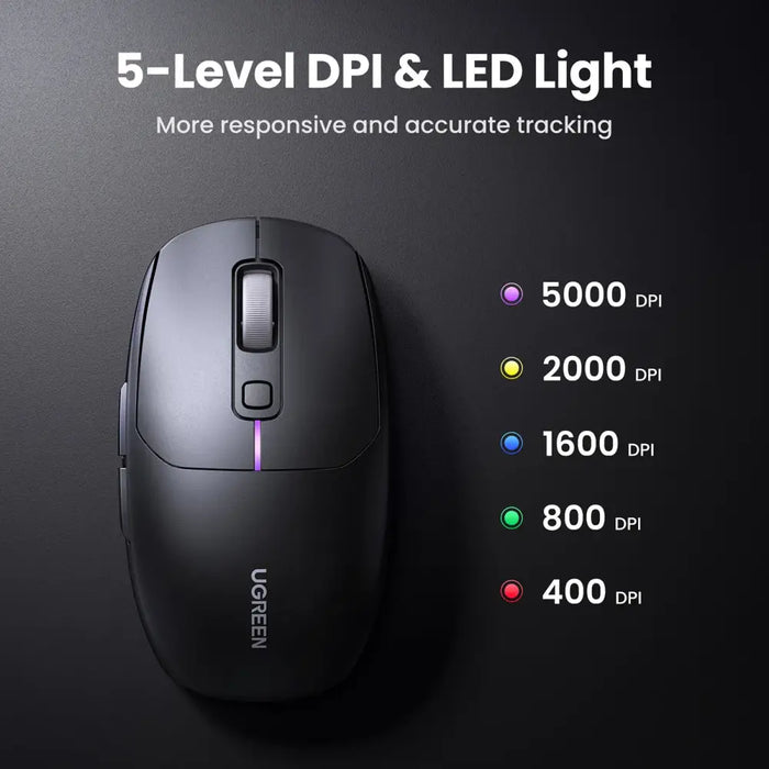 Ugreen MU103 Bluetooth 5.0 computer mouse / 2.4GHz USB receiver - black - Other office accessories<<<HurtelXML