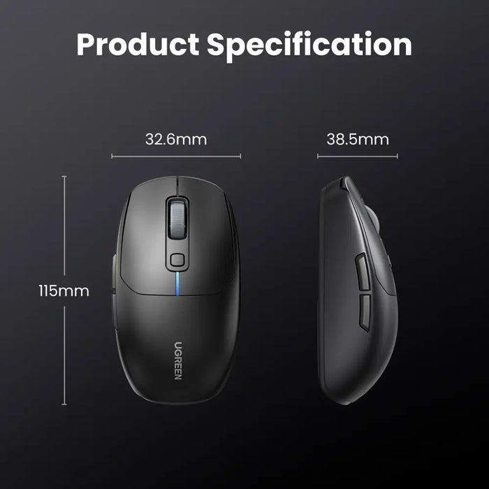Ugreen MU103 Bluetooth 5.0 computer mouse / 2.4GHz USB receiver - black - Other office accessories<<<HurtelXML