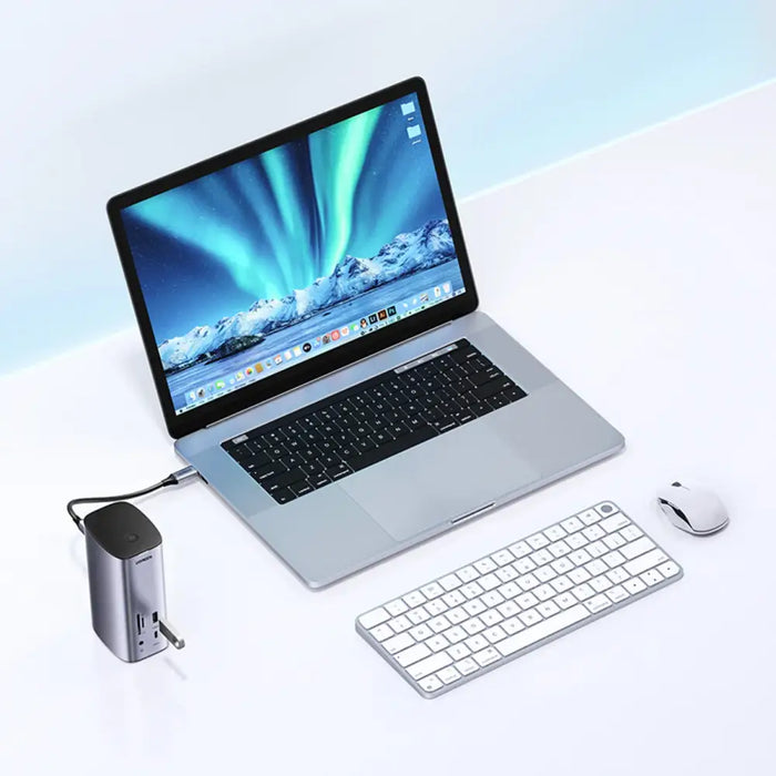 Ugreen Multifunction HUB 12in1 USB C USB HDMI DP RJ45 AUX SD TF gray (CM555) - USB hubs<<<HurtelXML