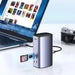 Ugreen Multifunction HUB 12in1 USB C USB HDMI DP RJ45 AUX SD TF gray (CM555) - USB hubs<<<HurtelXML