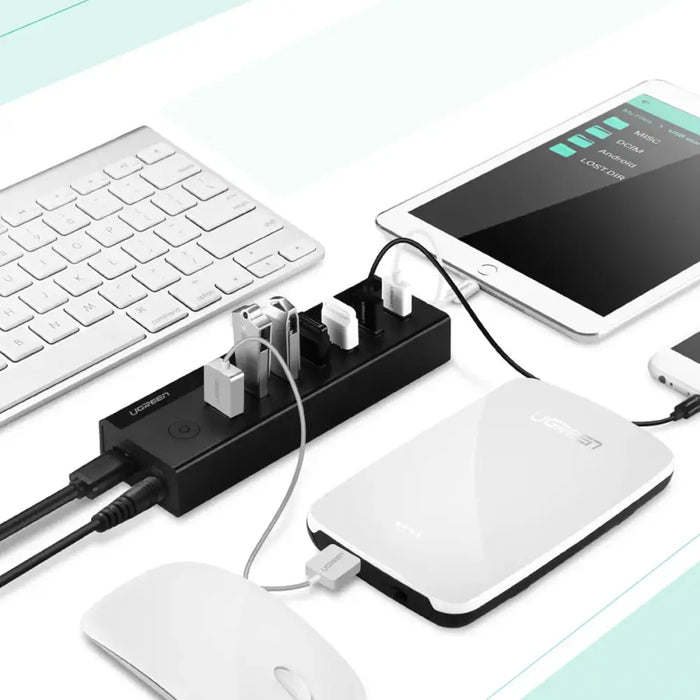 Ugreen multifunctional HUB 7in1 USB-A - 7xUSB-A 5Gb/s black (US219) - USB hubs<<<HurtelXML