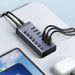 Ugreen multifunctional HUB 7in1 USB Type C - 7x USB Type A 3.0 PD DC 12V gray (CM481) - USB hubs<<<HurtelXML
