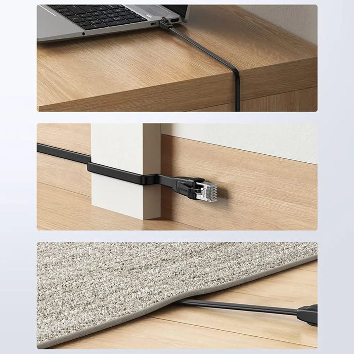 Ugreen NW102 50174 flat LAN Ethernet cable Cat. 6 2m - black - Network cables<<<HurtelXML