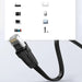 Ugreen NW102 50177 Flat LAN Ethernet Cat. 6 Network Cable 8m - Black - Network cables<<<HurtelXML