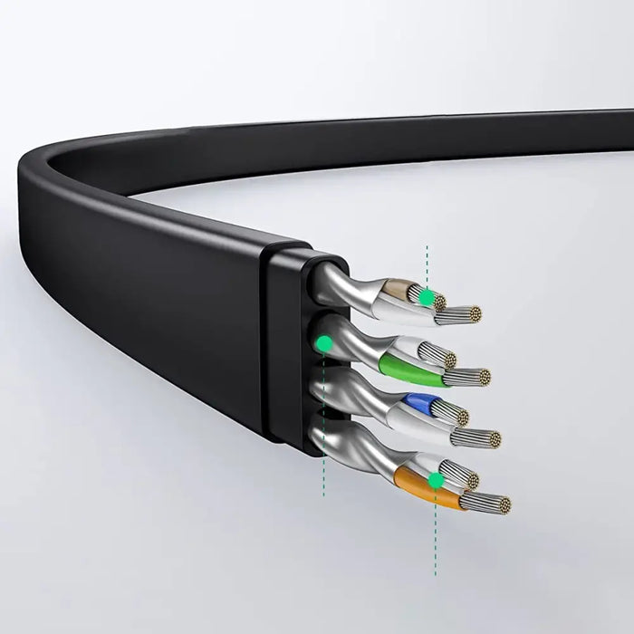 Ugreen NW102 50180 Flat Network LAN Ethernet Cable Cat. 6 15m - Black - Network cables<<<HurtelXML
