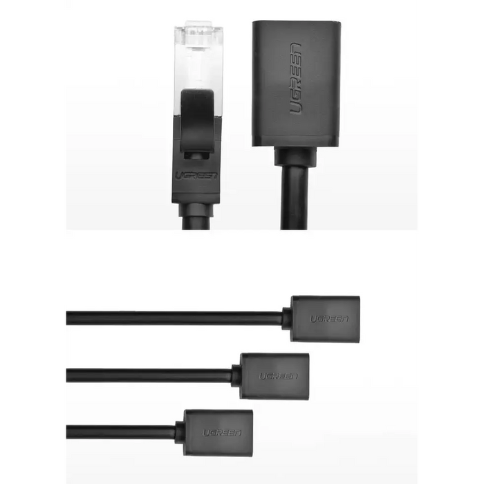 Ugreen NW112 11281 Network Ethernet Cable RJ45 (Female) - RJ45 (Male) F/UTP Cat. 6 1 Gbps 2m - black - Network