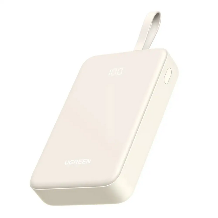 Ugreen PB505 Powerbank 20000mAh 22.5W USB-C USB-A Built-in USB-C Cable - White - Powerbanks<<<HurtelXML&&&Външни