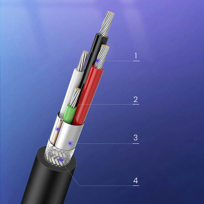Ugreen printer cable USB-A - USB-B 480Mb/s 5m black (US135) - Cell phone cables<<<HurtelXML