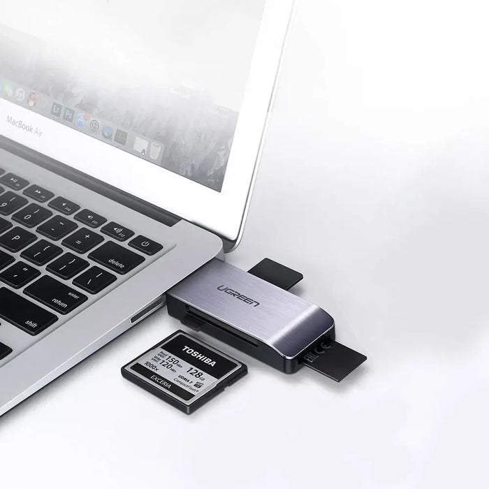 Ugreen SD / micro SD / CF / MS card reader for USB 3.0 gray (50541) - Flash card readers<<<HurtelXML