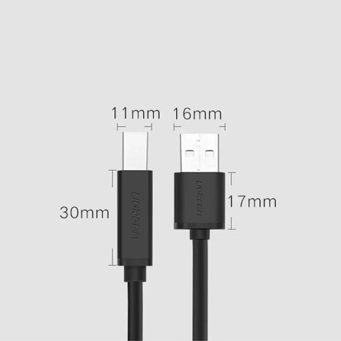 Ugreen US122 USB-B USB-A 2.0 printer cable 10m - black - Cell phone cables<<<HurtelXML