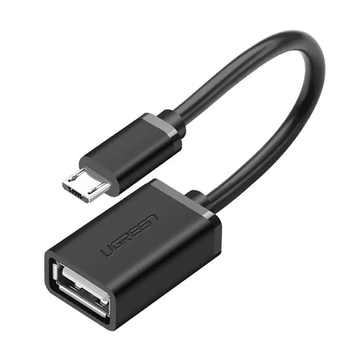 Ugreen US133 10396 micro USB (male) / USB-A (female) OTG cable flat 0.15m - black - Cell phone cables<<<HurtelXML