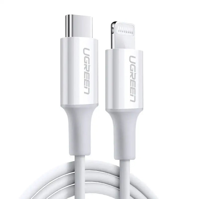 Ugreen US171 Lightning - USB-C PD Cable 20W 3A 480Mb/s 1.5m - White - Cell phone cables<<<HurtelXML