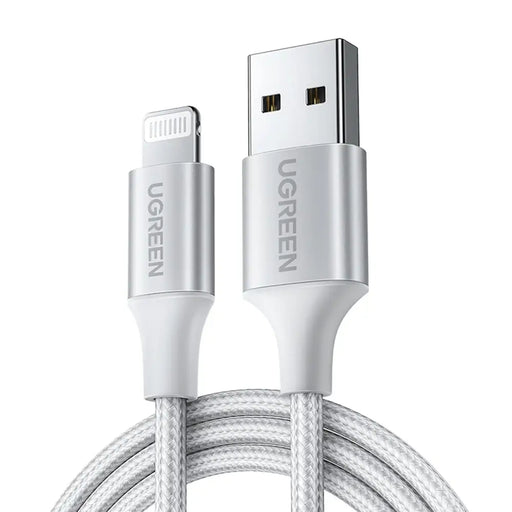 Ugreen US199 60163 USB-A / Lightning MFi cable 2m - silver - Cell phone cables<<<HurtelXML