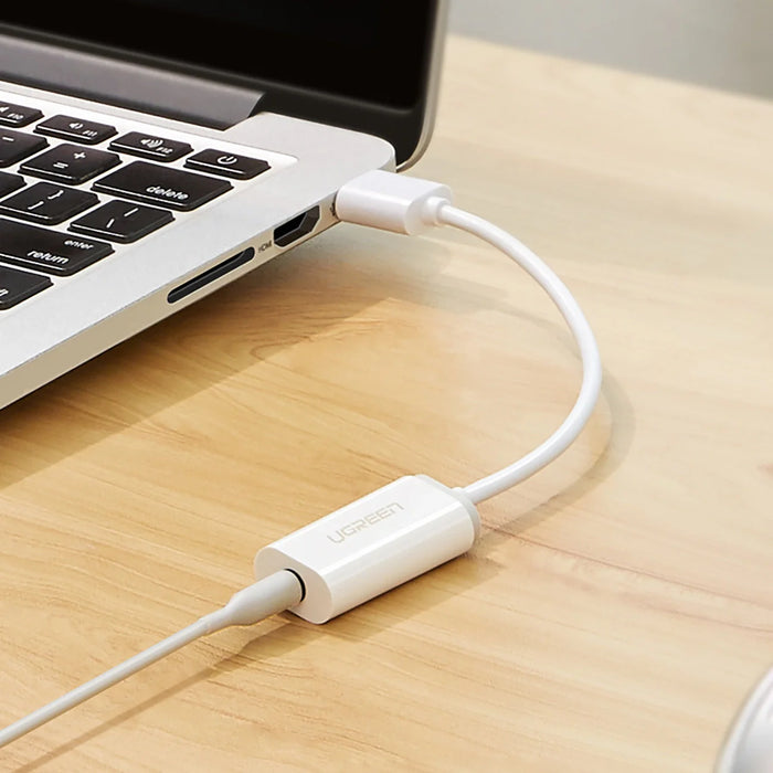 Ugreen US206 30712 USB-A (male) / 3.5 mm mini jack (female) adapter - white - USB adapters<<<HurtelXML