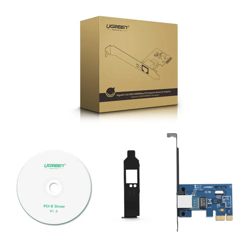 Ugreen US230 Gigabit 10/100/1000Mbps PCI-E Network Card - Black - Other office accessories<<<HurtelXML