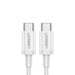 Ugreen US264 60519 USB-C / USB-C PD QC AFC Cable 1.5m - White - Cell phone cables<<<HurtelXML