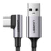Ugreen US284 50941 USB-A (straight) / USB-C (angled) 3A Cable 1m - Gray - Cell phone cables<<<HurtelXML&&&USB