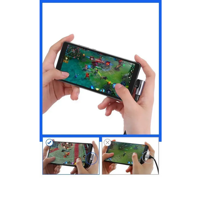 Ugreen US284 50941 USB-A (straight) / USB-C (angled) 3A Cable 1m - Gray - Cell phone cables<<<HurtelXML&&&USB