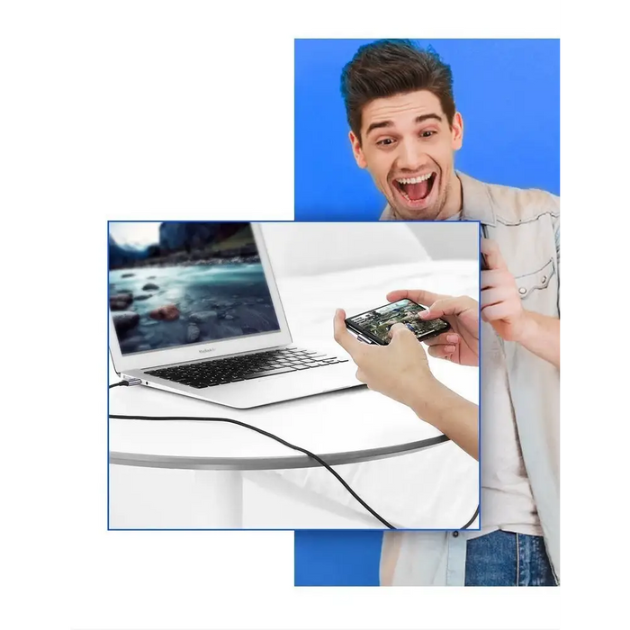 Ugreen US284 50941 USB-A (straight) / USB-C (angled) 3A Cable 1m - Gray - Cell phone cables<<<HurtelXML&&&USB