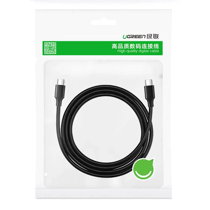 Ugreen US286 USB-C - USB-C PD QC 3A 480Mb/s cable 1.5m - black - Cell phone cables<<<HurtelXML