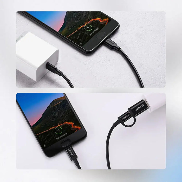 Ugreen US286 USB-C - USB-C PD QC 3A 480Mb/s cable 1.5m - black - Cell phone cables<<<HurtelXML
