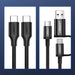 Ugreen US286 USB-C - USB-C PD QC 3A 480Mb/s cable 1.5m - black - Cell phone cables<<<HurtelXML