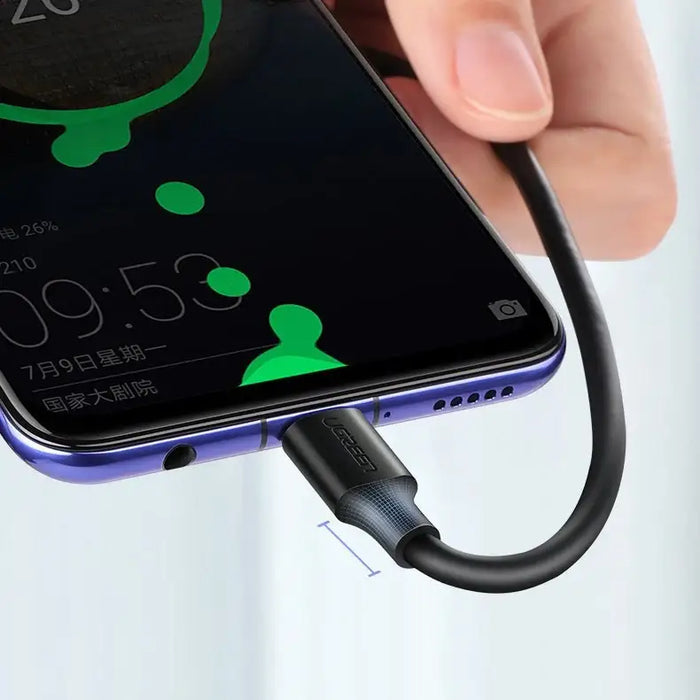 Ugreen US287 60117 USB-A / USB-C 3A cable 1.5m - black - Cell phone cables<<<HurtelXML&&&USB cablesKBA-USB<<<Cables