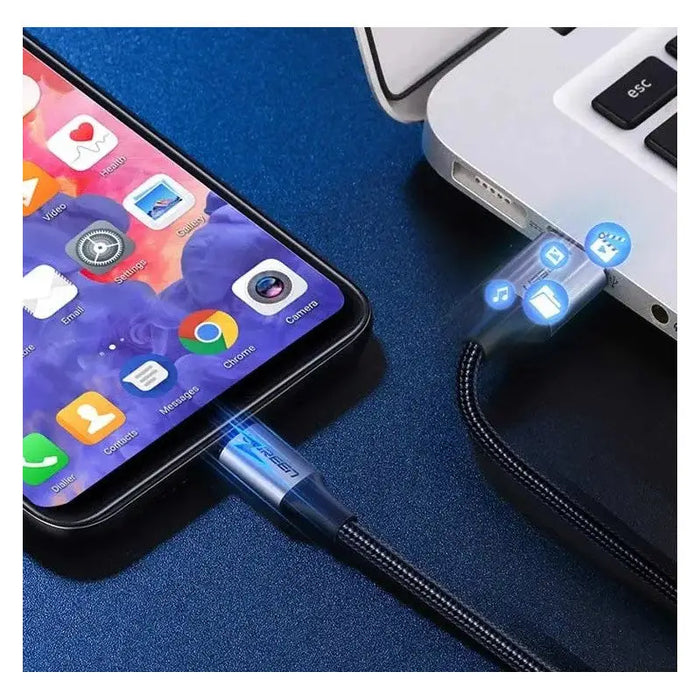 Ugreen US288 60126 USB-A / USB-C QC 3.0 3A 1m Cable - Gray - Кабели за мобилни устройства<<<Аксесоари за мобилни