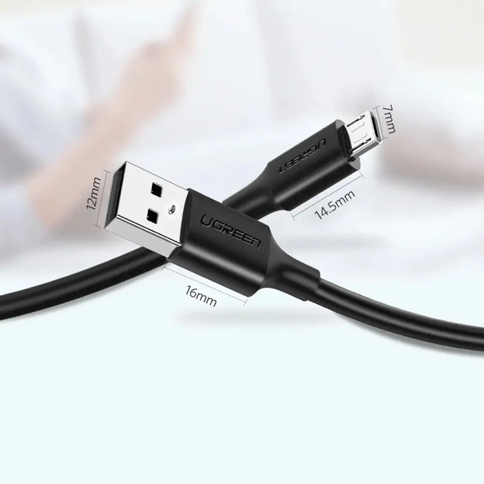 Ugreen US289 60134 micro USB / USB-A cable 0.25m - black - Cell phone cables<<<HurtelXML