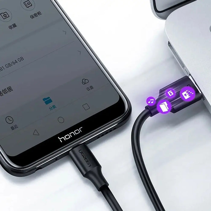 Ugreen US289 60135 micro USB / USB-A cable 0.5m - black - Cell phone cables<<<HurtelXML