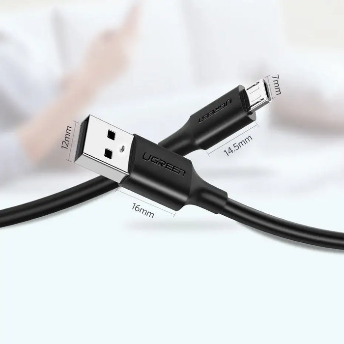 Ugreen US289 60137 micro USB / USB-A cable 1.5m - black - Cell phone cables<<<HurtelXML&&&USB cablesKBA-USB<<<Cables