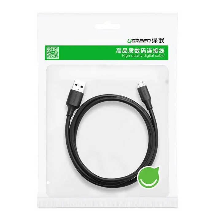 Ugreen US289 60137 micro USB / USB-A cable 1.5m - black - Cell phone cables<<<HurtelXML&&&USB cablesKBA-USB<<<Cables