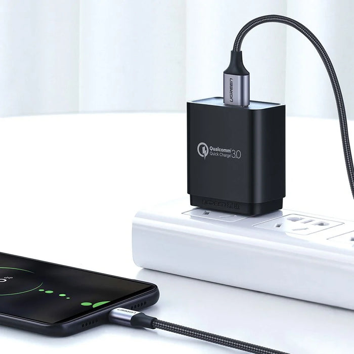 Ugreen US290 60146 USB-A / micro USB 2.4A cable 1m - gray - Cell phone cables<<<HurtelXML