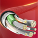 Ugreen US299 60555 angled Lightning / USB-A MFi cable 2.4A 1m - red - Cell phone cables<<<HurtelXML