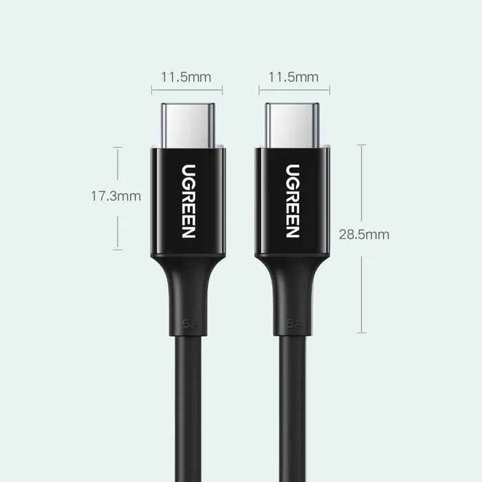 Ugreen US300 USB-C - USB-C PD QC FCP cable 100W 5A 480Mb/s 2m - white - Cell phone cables<<<HurtelXML&&&Кабели за
