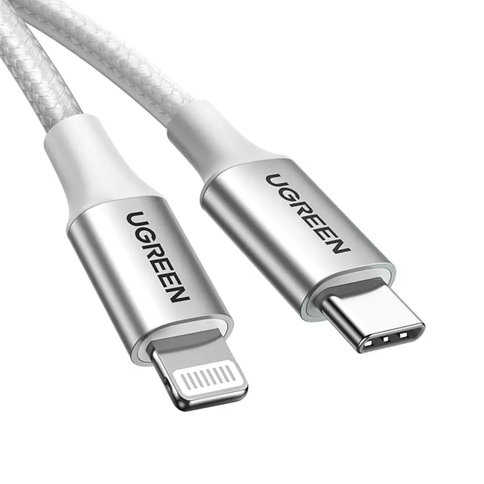 Ugreen US304 70523 USB-C / Lightning MFi cable 1m - silver - Cell phone cables<<<HurtelXML