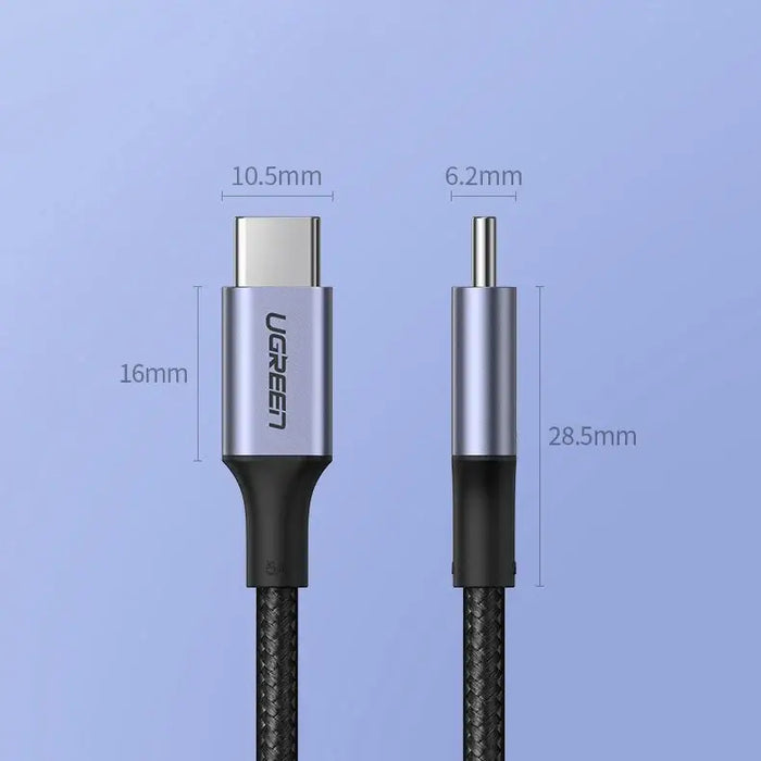 Ugreen US316 70429 USB-C - USB-C PD QC FCP Cable 100W 5A 480Mb/s 2m - Gray - Cell phone cables<<<HurtelXML