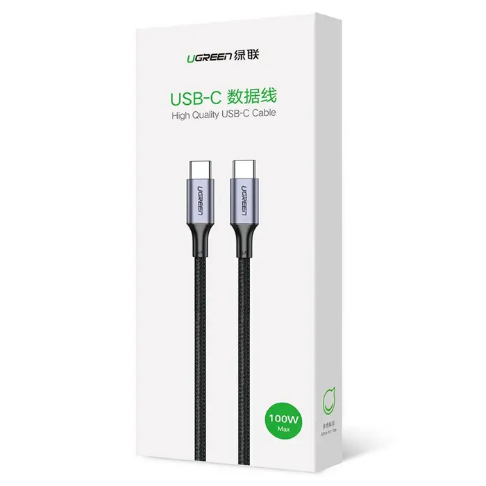 Ugreen US316 90120 USB-C - USB-C PD QC FCP cable 100W 5A 480Mb/s 3m - gray - Cell phone cables<<<HurtelXML