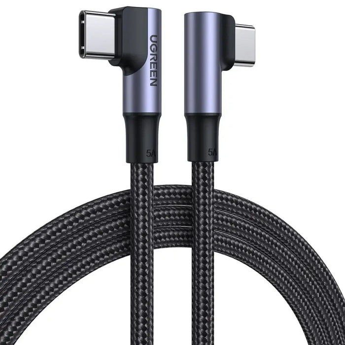 Ugreen US335 70696 angled USB-C - USB-C PD QC FCP 100W 5A 480Mb/s 1m cable - black - Cell phone cables<<<HurtelXML
