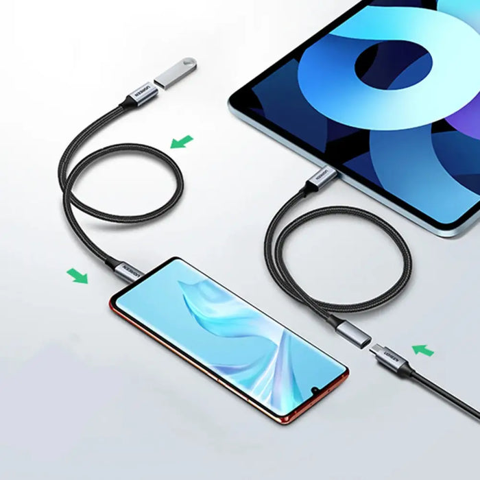 Ugreen US372 80810 USB-C - USB-C PD QC cable 100W 5A 10Gbps 0.5m - gray - Cell phone cables<<<HurtelXML