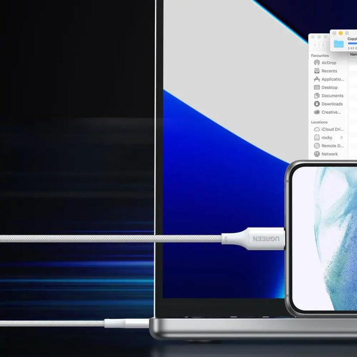 Ugreen US557 USB-C / USB-C PD cable 100W 1m - white - Cell phone cables<<<HurtelXML