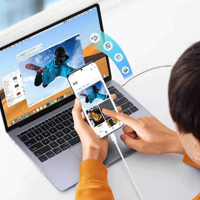 Ugreen US562 USB-C - USB-C PD QC cable 100W 480Mb/s 1m - white - Cell phone cables<<<HurtelXML