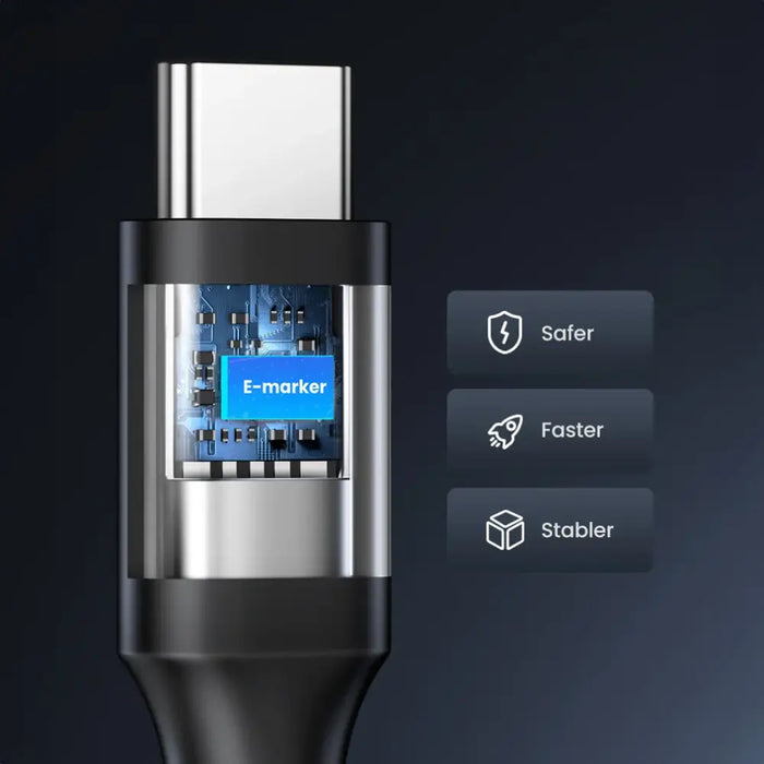 Ugreen US562 USB-C - USB-C PD QC cable 100W 5A 480Mb/s 1.5m - black - Cell phone cables<<<HurtelXML