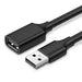 Ugreen USB (male) - USB (female) 2.0 extension cable 480Mb/s 3m black (US103) - Cell phone cables<<<HurtelXML